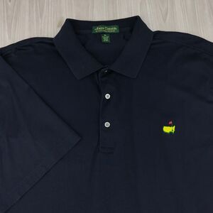 AMEN CORNER Masters Logo Polo 60's TWO-PLY DOUBLE MERCERIZED XL Navy BLUE‎ Men's